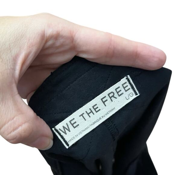 Free People We The Free Boatneck Muscle Tank Top Large Black Boho Minimalist - Picture 5 of 10